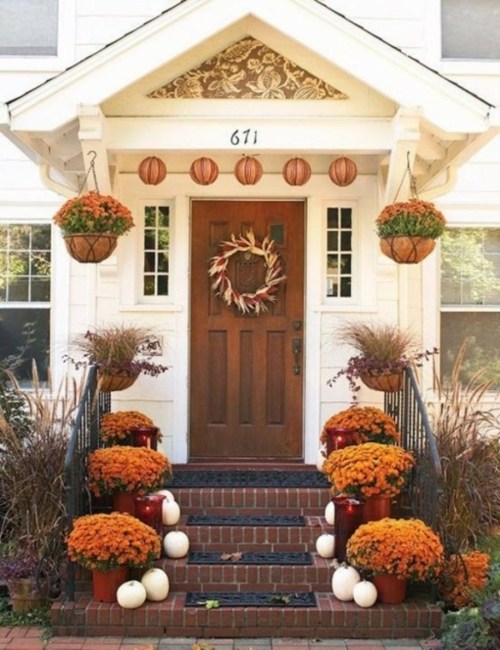 decoration autumn veranda flowers