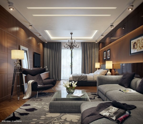 decoration luxury room brown tones