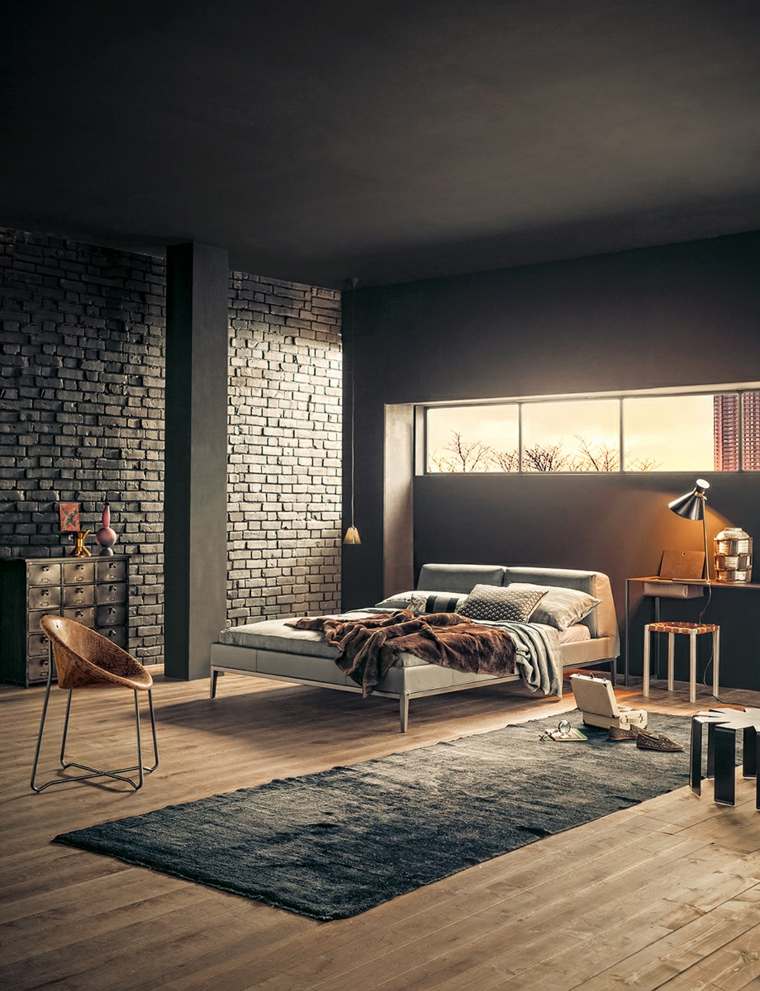 industrial master bedroom decoration