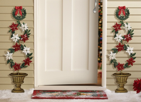 Božična dekoracija ideja-original-zunanjost-vrata-vstop-krono
