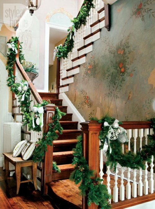 christmas decoration home deco staircase