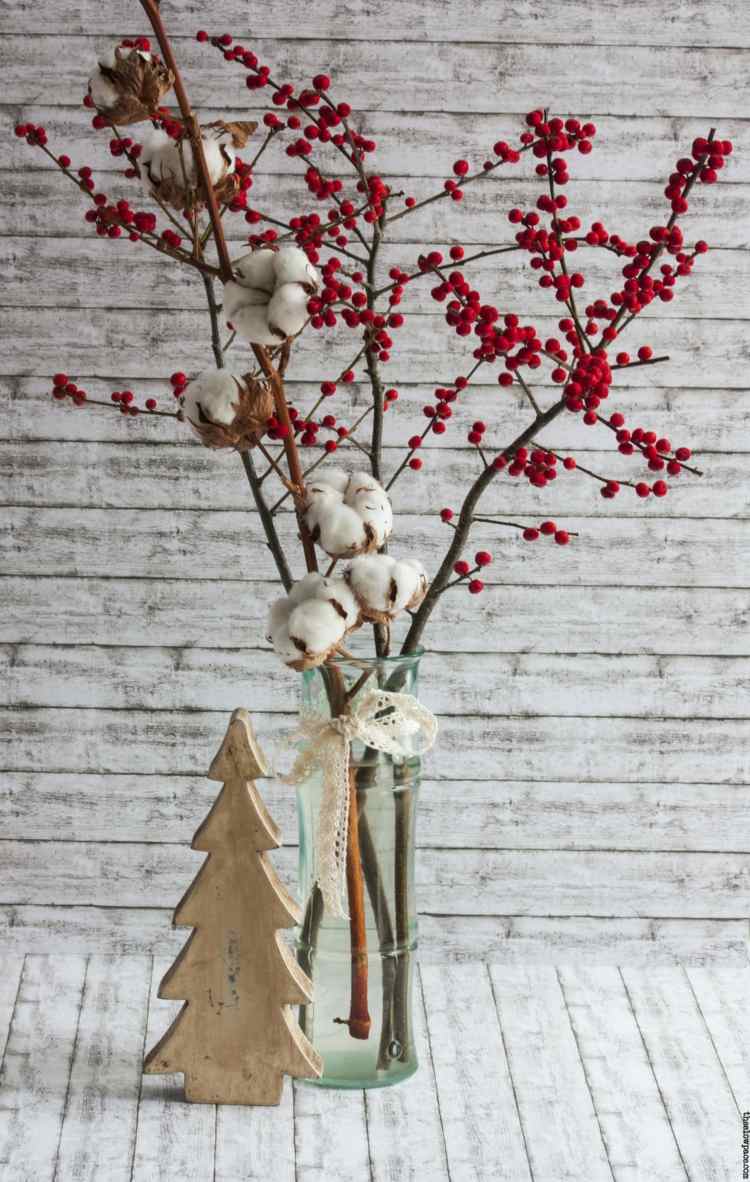 Christmas table decoration to make yourself minimalist center