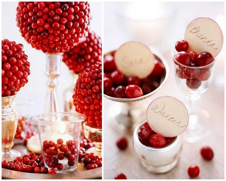 christmas table decoration to make oneself berries