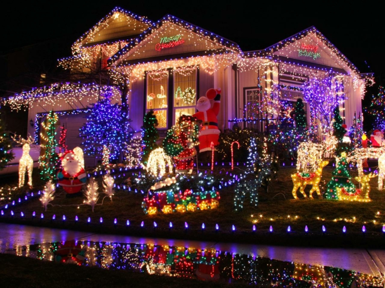 outdoor decoration Christmas light idea