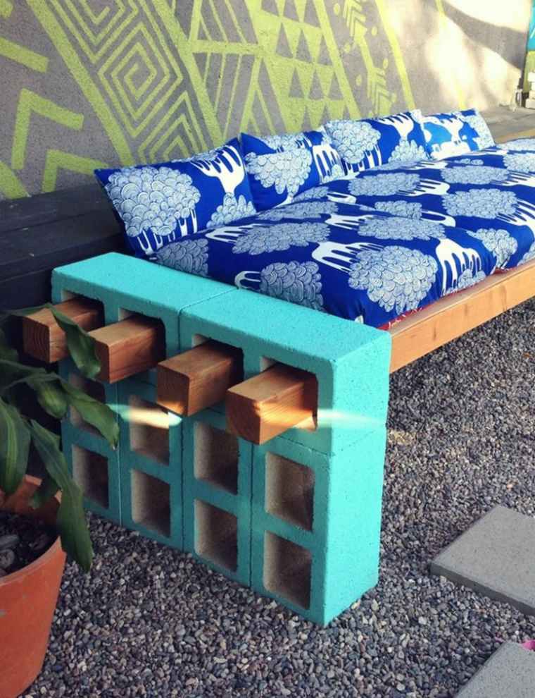 outdoor decoration wooden bench DIY