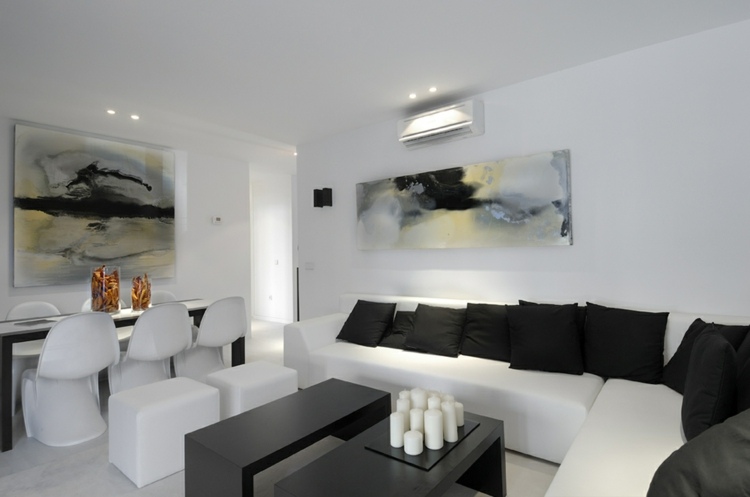 interior decoration living room white modern design