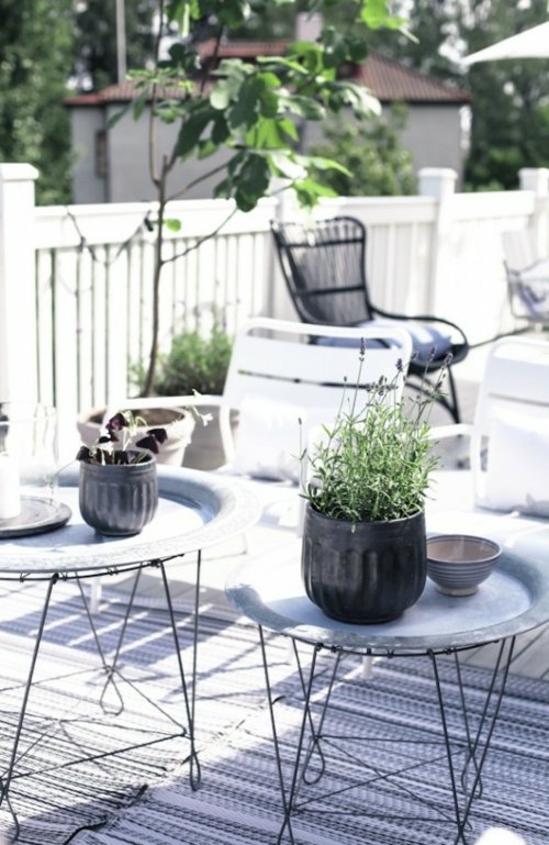 dekoration planter skandinavisk terrasse