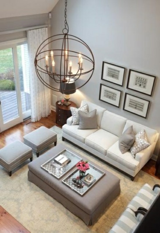 decoration living room beige gray design