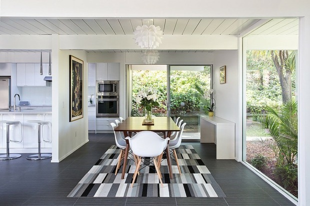 gray dining room decoration