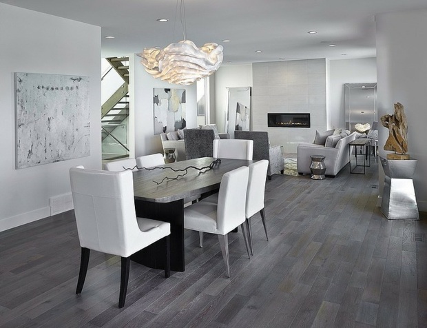 gray dining room decoration