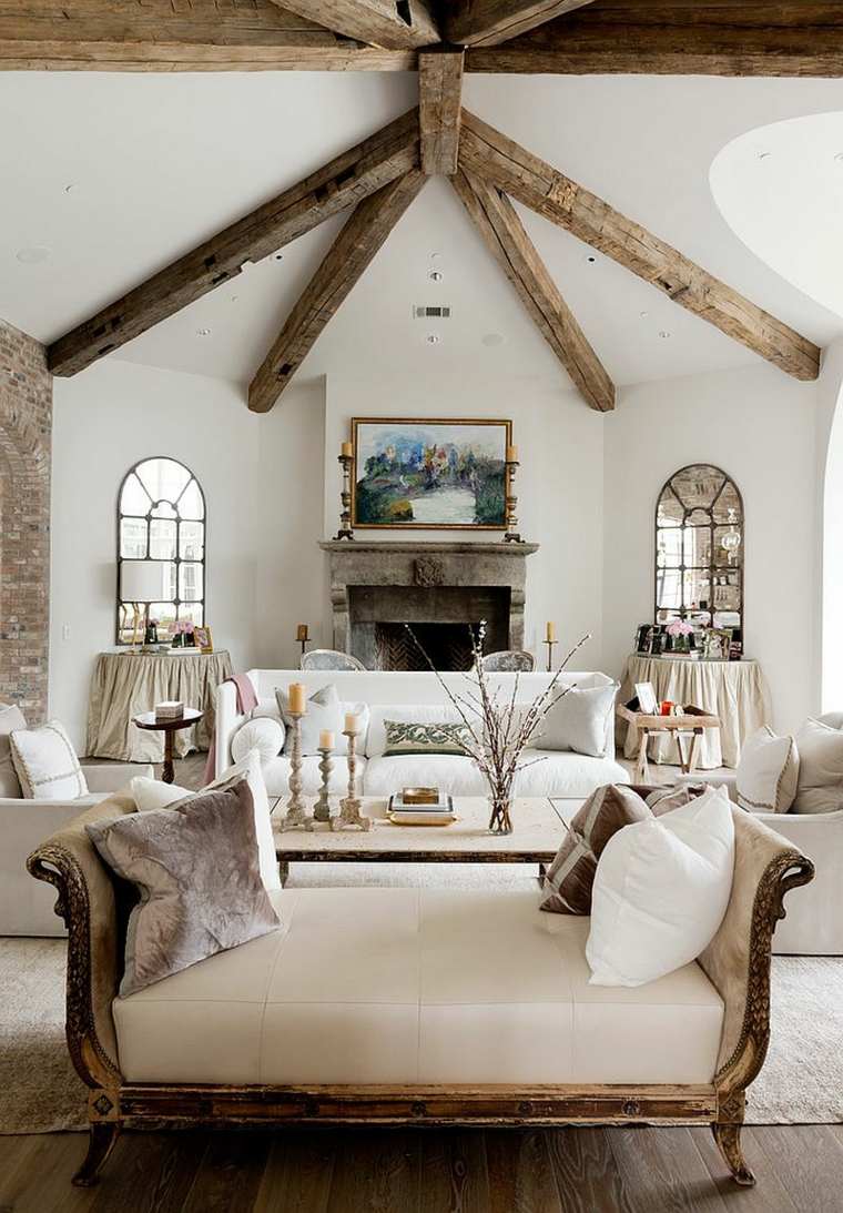 decoration living room shabby chic white