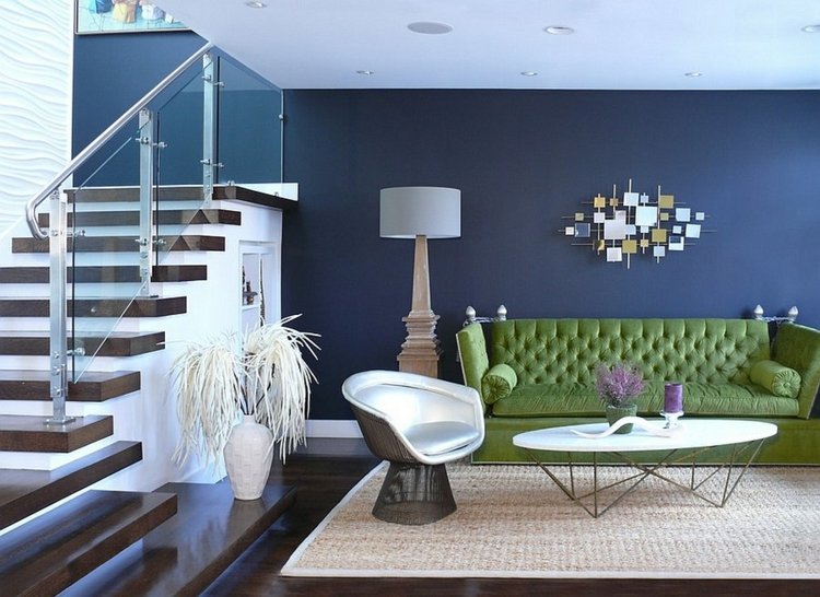 modern living room decoration green sofa