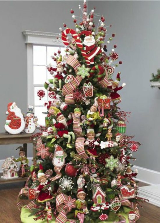 decoration-fir-christmas-garlands-snowmen-snowflakes-ornaments decoration christmas tree