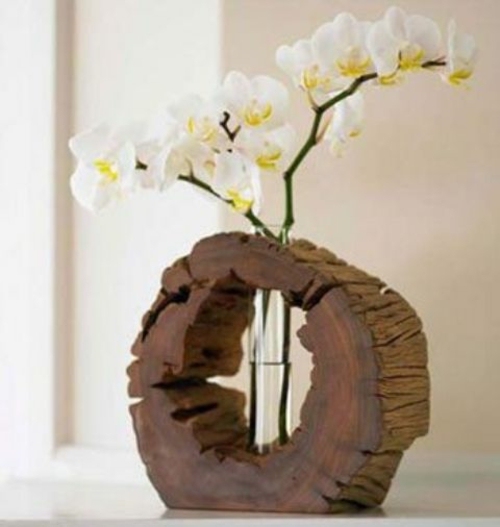 decoration tree stump vase