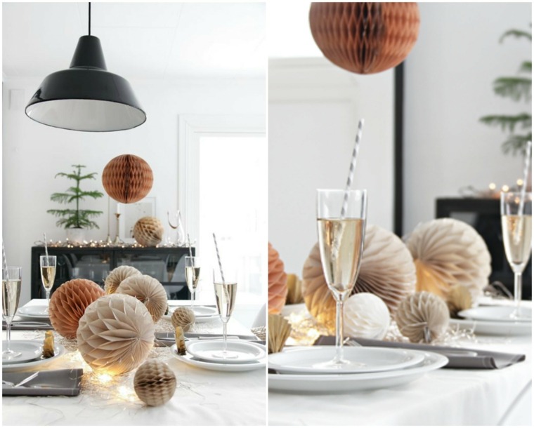 modern christmas table decoration