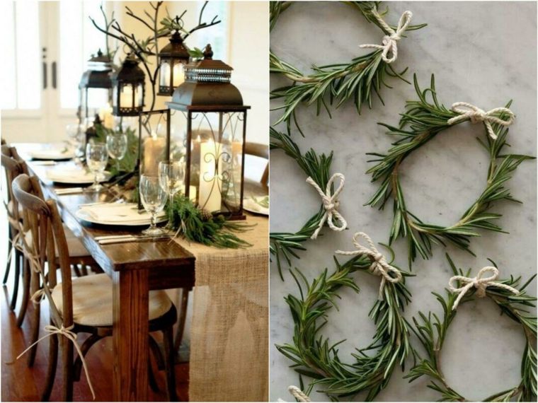 rustic christmas table decoration