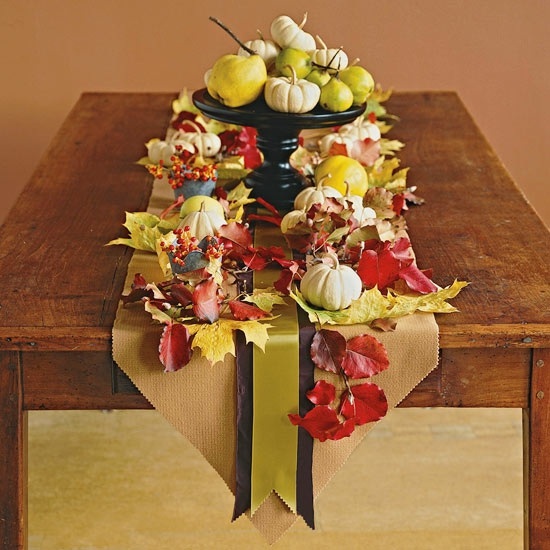 decoration table idea autumn