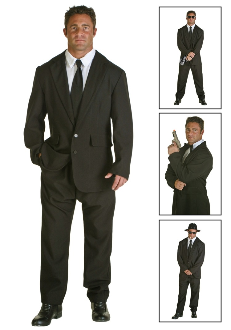 Halloween man costume black costume