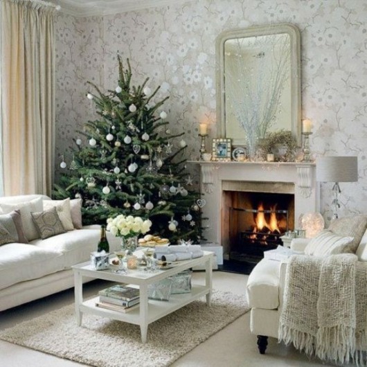 deco Noel white silver