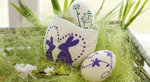 deco Easter eggs papier mâché