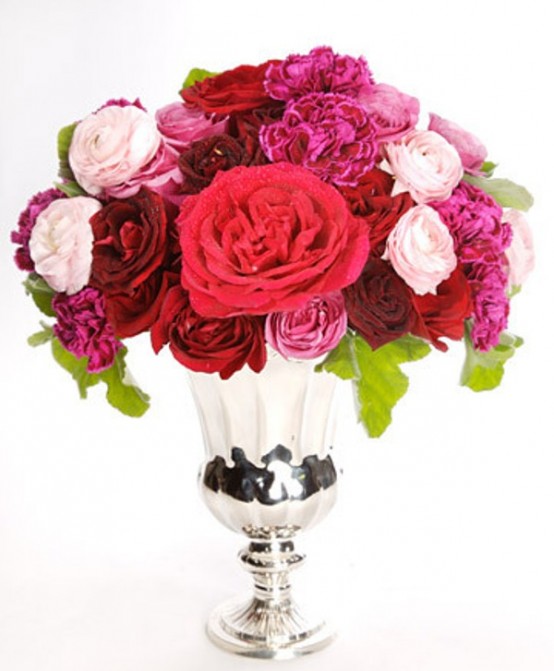 Valentinsdag bouquet roser design