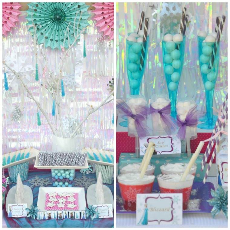 birthday deco snow queen little candy shakes