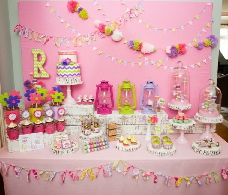 deco birthday idea garland wall deco original cake