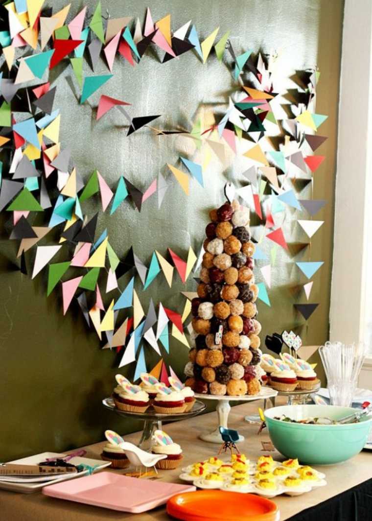 birthday paper table decoration idea original paper