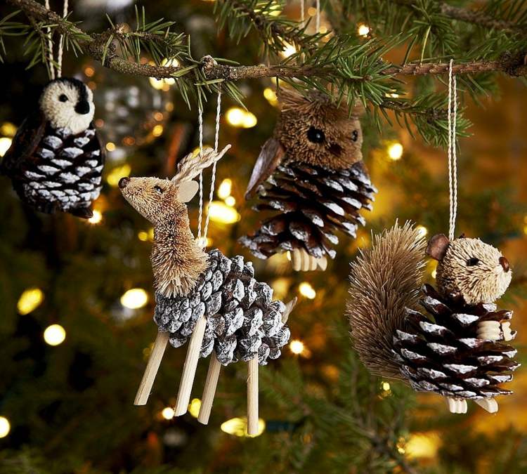 deko drevesa Božične igračke pinecones