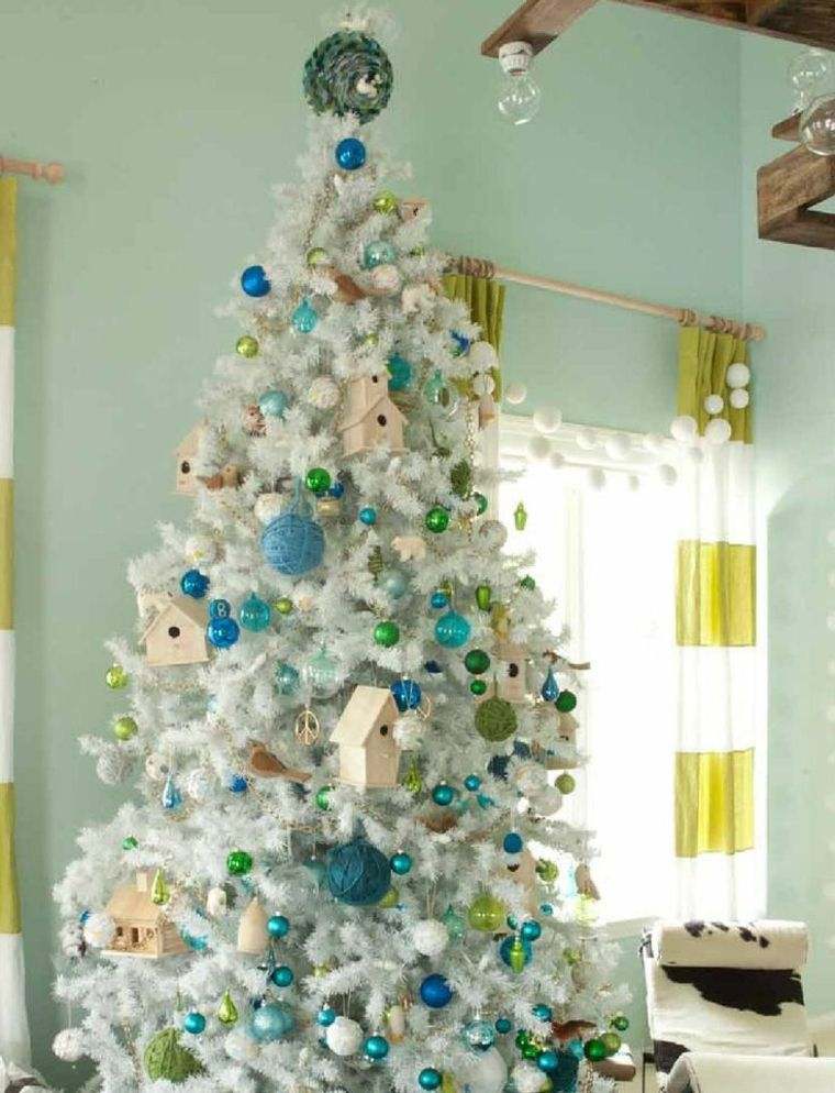 white deco christmas trees