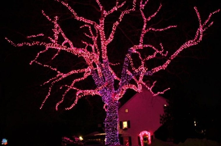 outdoor decoration tree idea light garland