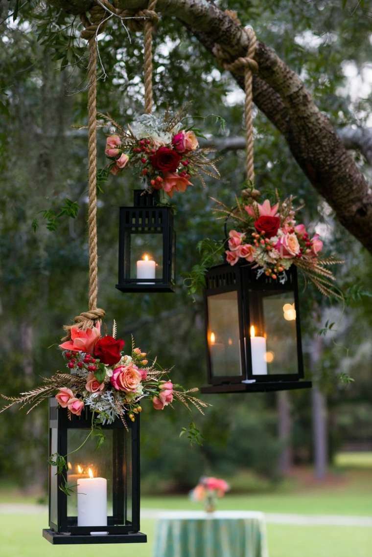 candle holder decorate idea outdoor autumn suspension diy