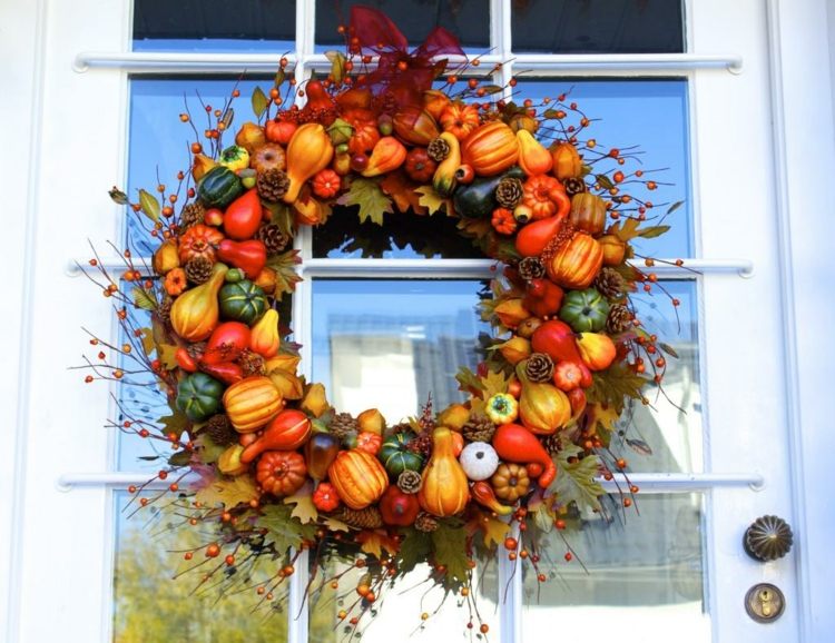 autumn wreath fruit deco