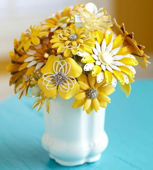 deco autumn flowers decorated