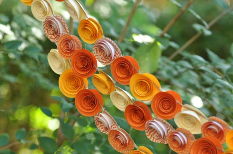 deco exterior autumn idea diy garland paper cardboard