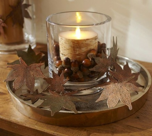 deco autumn interesting candle holder