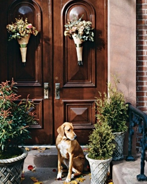 autumn flower door deco