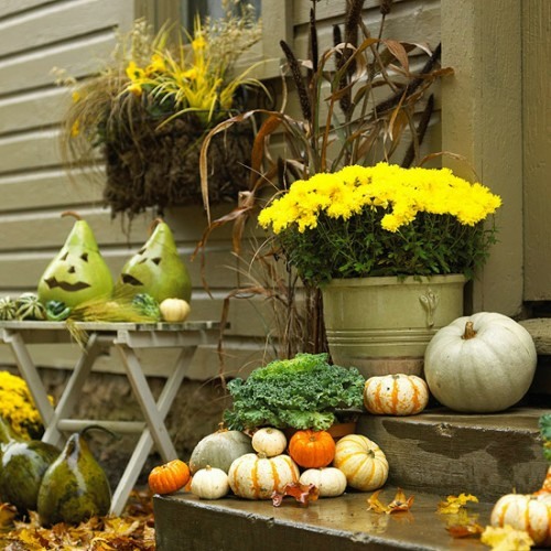 deco autumn veranda fruits