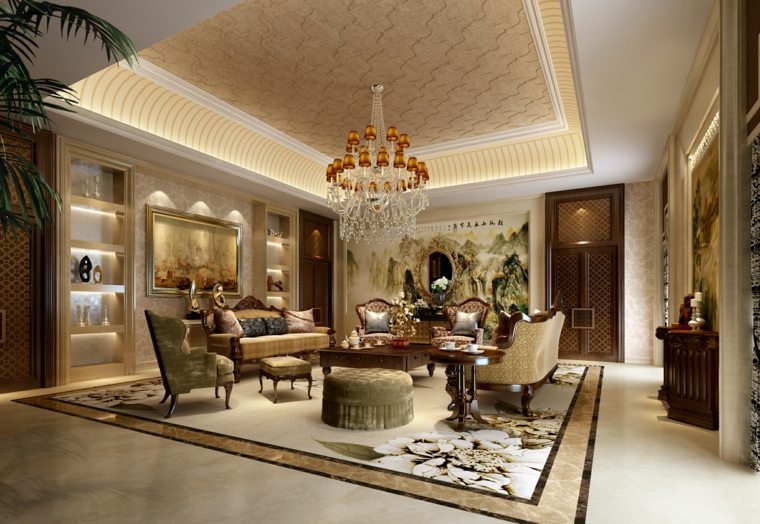 baroque deco living room luxury