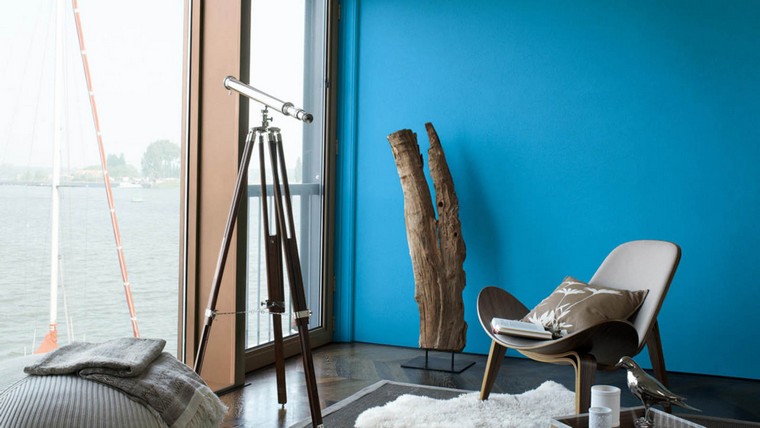 idea decor blue room interior painting wall trend decorate space