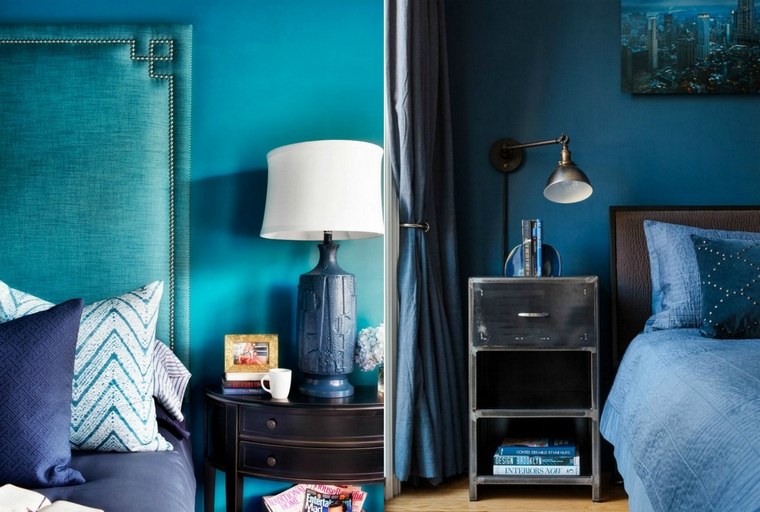 interior deco blue duck idea headboard