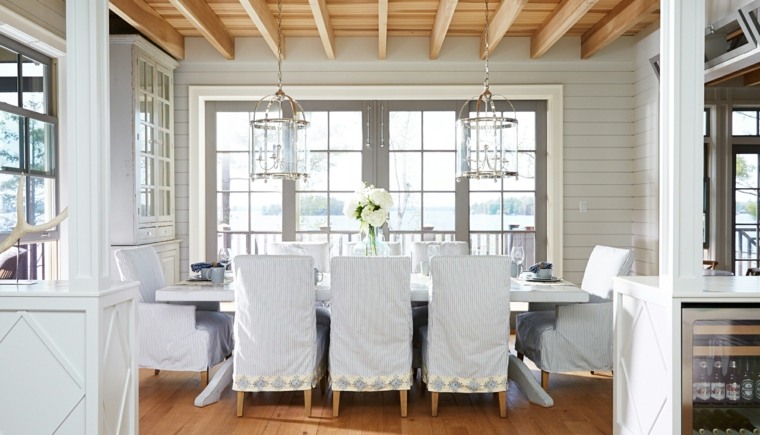 deco seaside chic matsal familjebostad