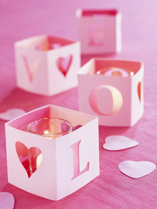 deco candles design Valentines Day