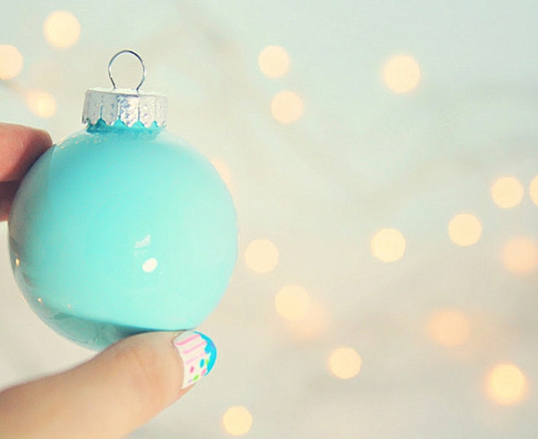 christmas decoration to make idea christmas ball blue