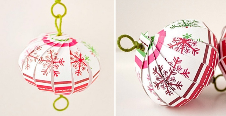 ball paper decoration christmas idea hanging tree decoration