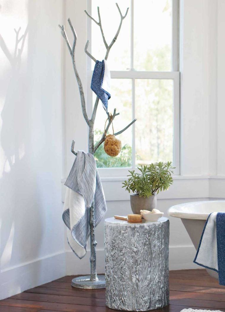 diy wood branch bathroom natural decoration