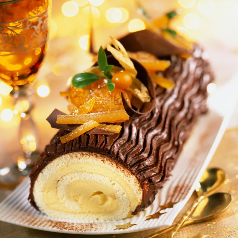 hiasan christmas log orange idea oren