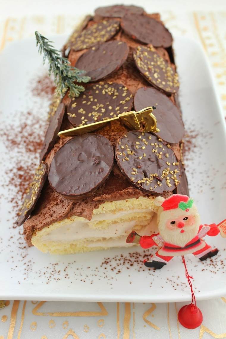 deco christmas meal buche idea coklat bapa patung christmas