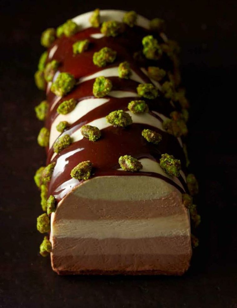 decoration pistachio christmas log idea decoration chocolate