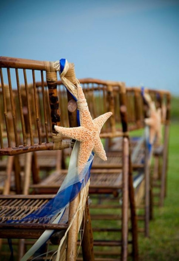 decoration wedding chair outdoor summer decorative starfish